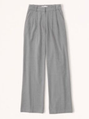 Abercrombie Tailored Brushed Suiting Wide Leg Pant Size XXL Short